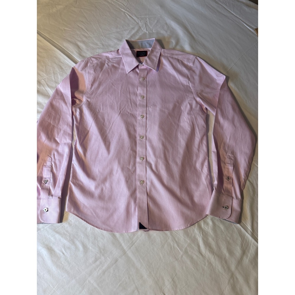UNTUCKit Button Down Mens Small Pink  Slim Fit Wrinkle Free Stripe